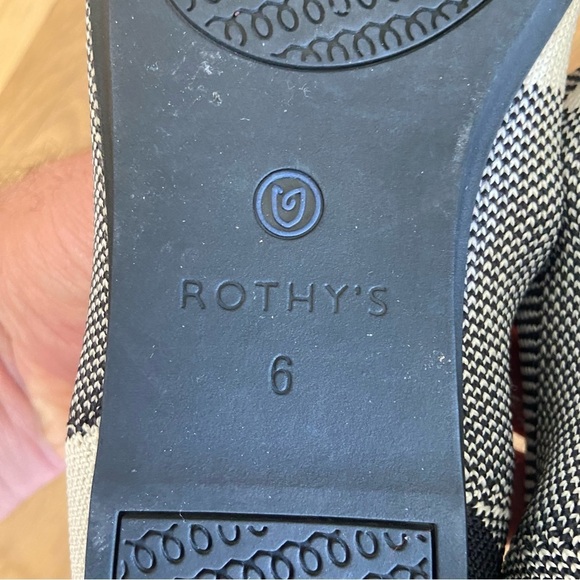 Rothy’s Round Toe Cap Toe Plaid Check Flats Shoes size 6 - Picture 9 of 11